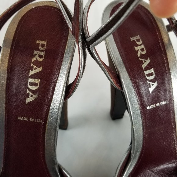 PRADA Suede Peep-Toe Pumps - Picture 7 of 7